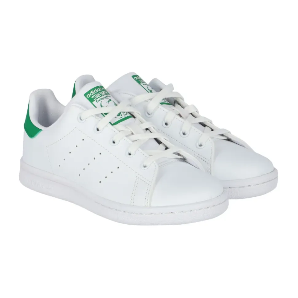 Junior Hvite Grønne Sneakers