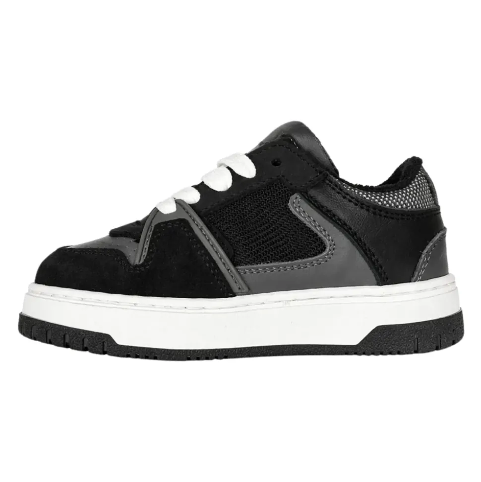 Junior Sneakers i semsket skinn og nylon
