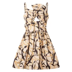 Knot-Front Printed Dress