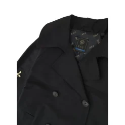 Kort, dobbeltspent trenchcoat