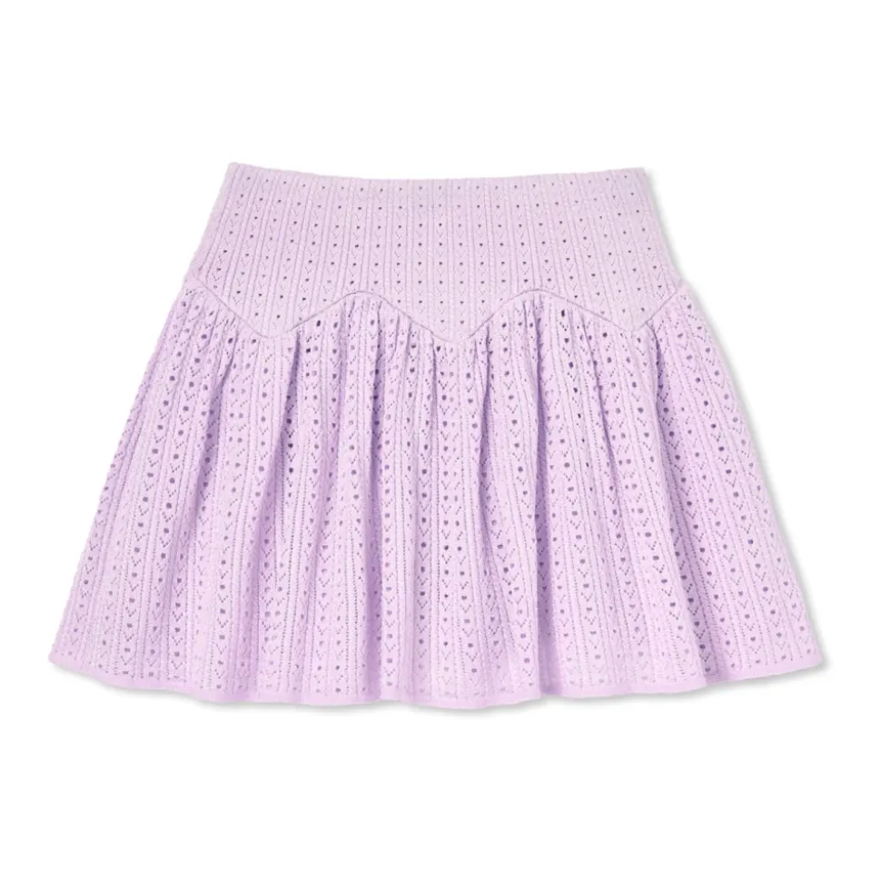 Lace Knit Mini Skirt