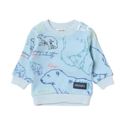 Langermet genser med rund hals og logo-print