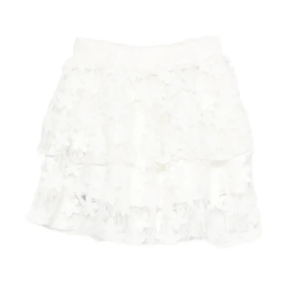 Layered Floral Lace Skirt