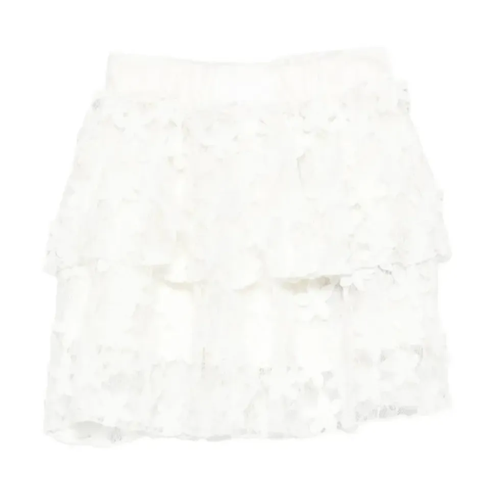Layered Floral Lace Skirt