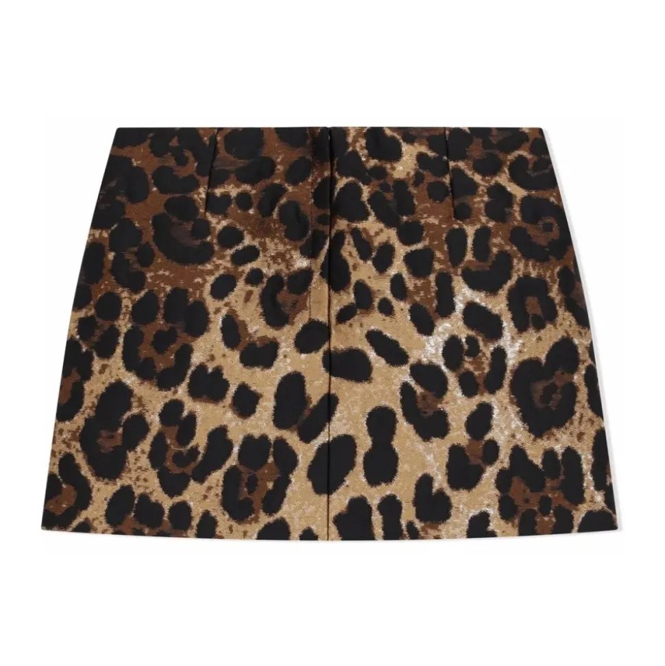 Leopardmønstret miniskjørt