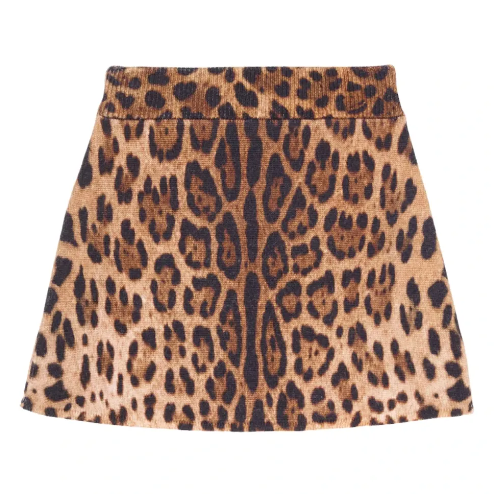 Leopardmønstret skjørt