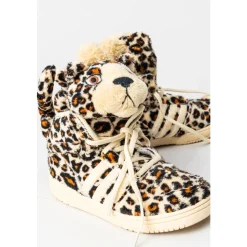 Leopard Plysj Barnesko