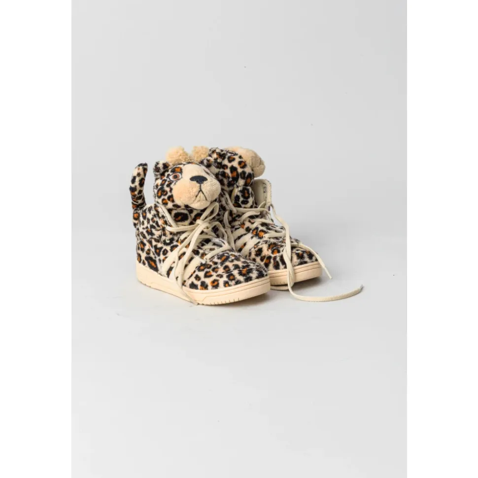 Leopard Plysj Barnesko