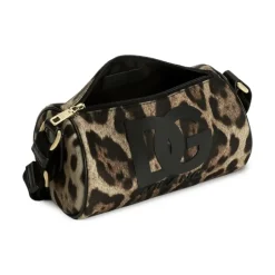 Leo-print Nylon Crossbody Bag