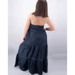 Lett Denim Kjole med Stropper