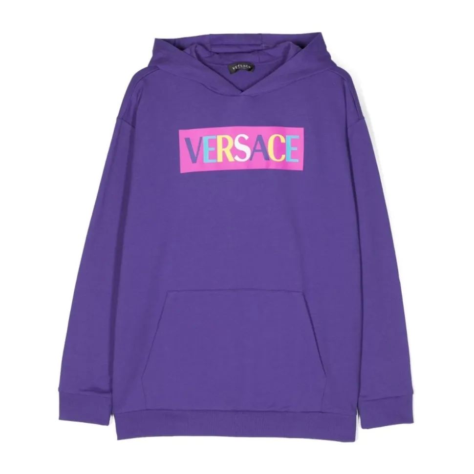 Lilla bomull VERSACE hettegenser for jenter