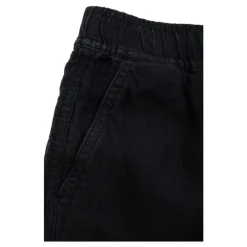 Linen Trousers With Logo Patch