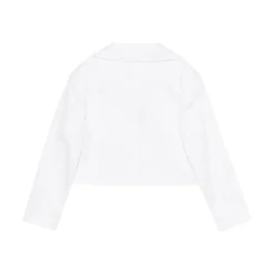 Logo-brodert cropped blazer
