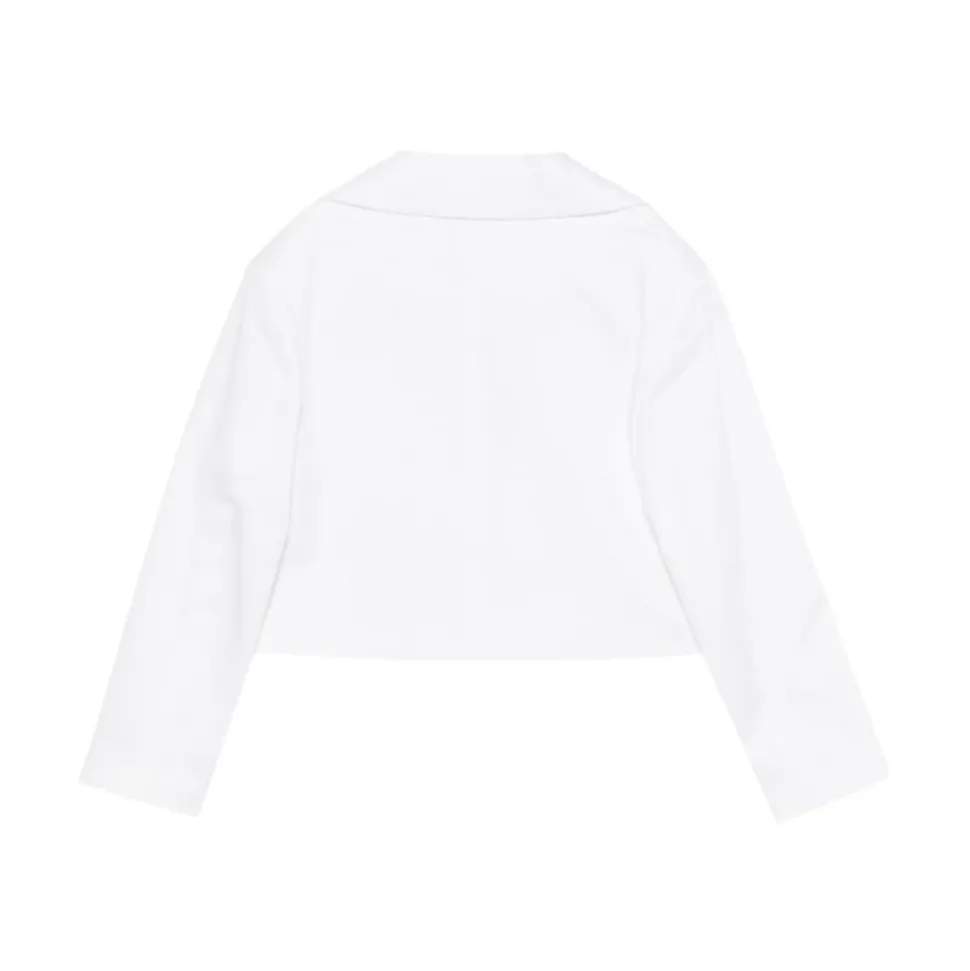 Logo-brodert cropped blazer