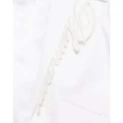 Logo-brodert cropped blazer