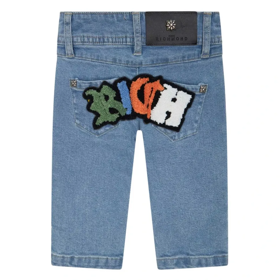 Logo-broderte jeans