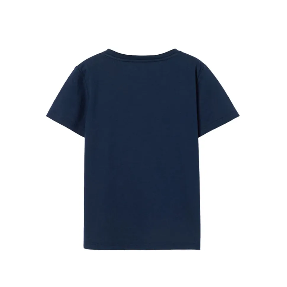 Logo-brodert T-skjorte i bomullsjersey med lomme