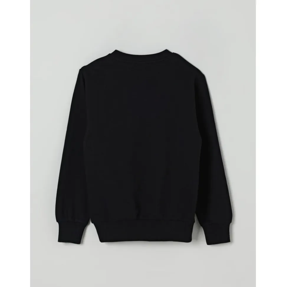 Logo Button Detail Sweatshirt