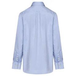 Logo Embroidered Cotton Oxford Shirt