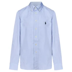 Logo Embroidered Cotton Oxford Shirt