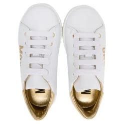 Logosneakers i skinn