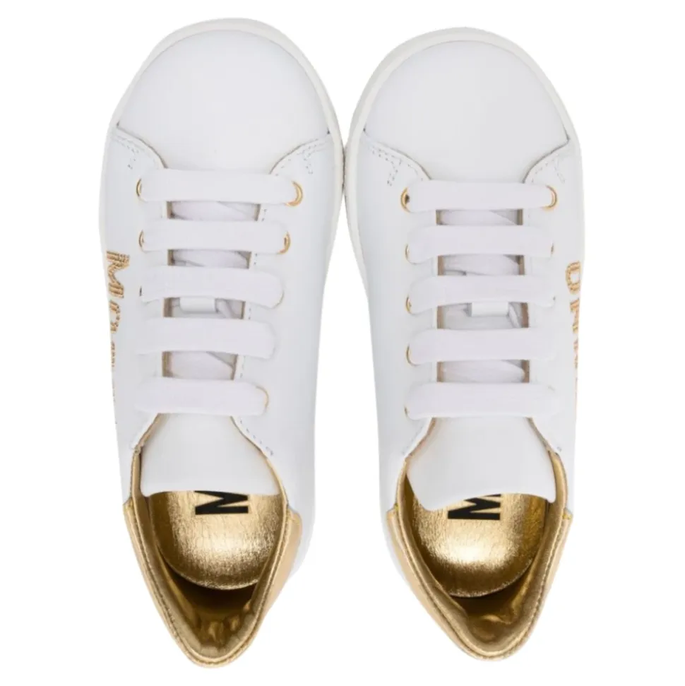 Logosneakers i skinn