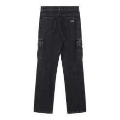 Logo Tag 5-Pocket Denim Cargo Jeans