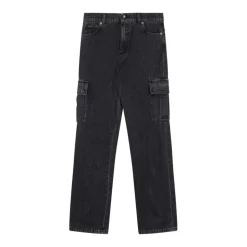 Logo Tag 5-Pocket Denim Cargo Jeans