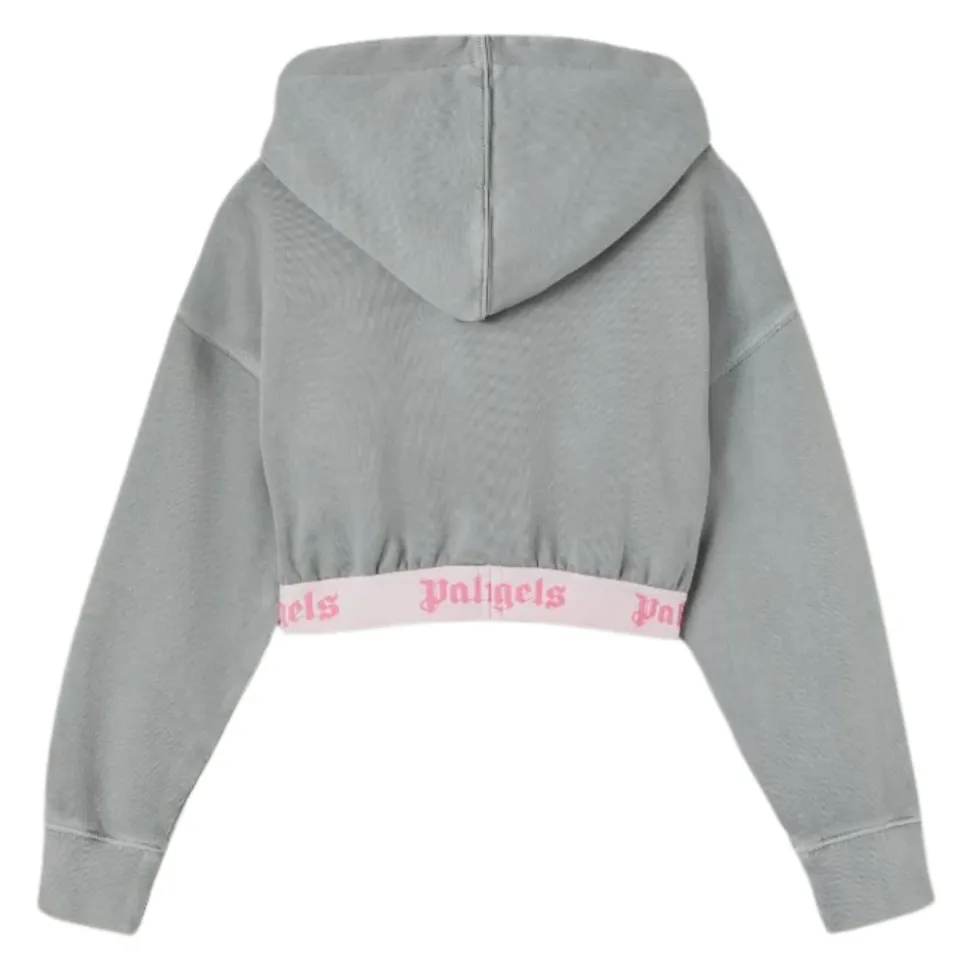 Logo Underband Cropped Hoodie