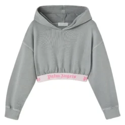 Logo Underband Cropped Hoodie