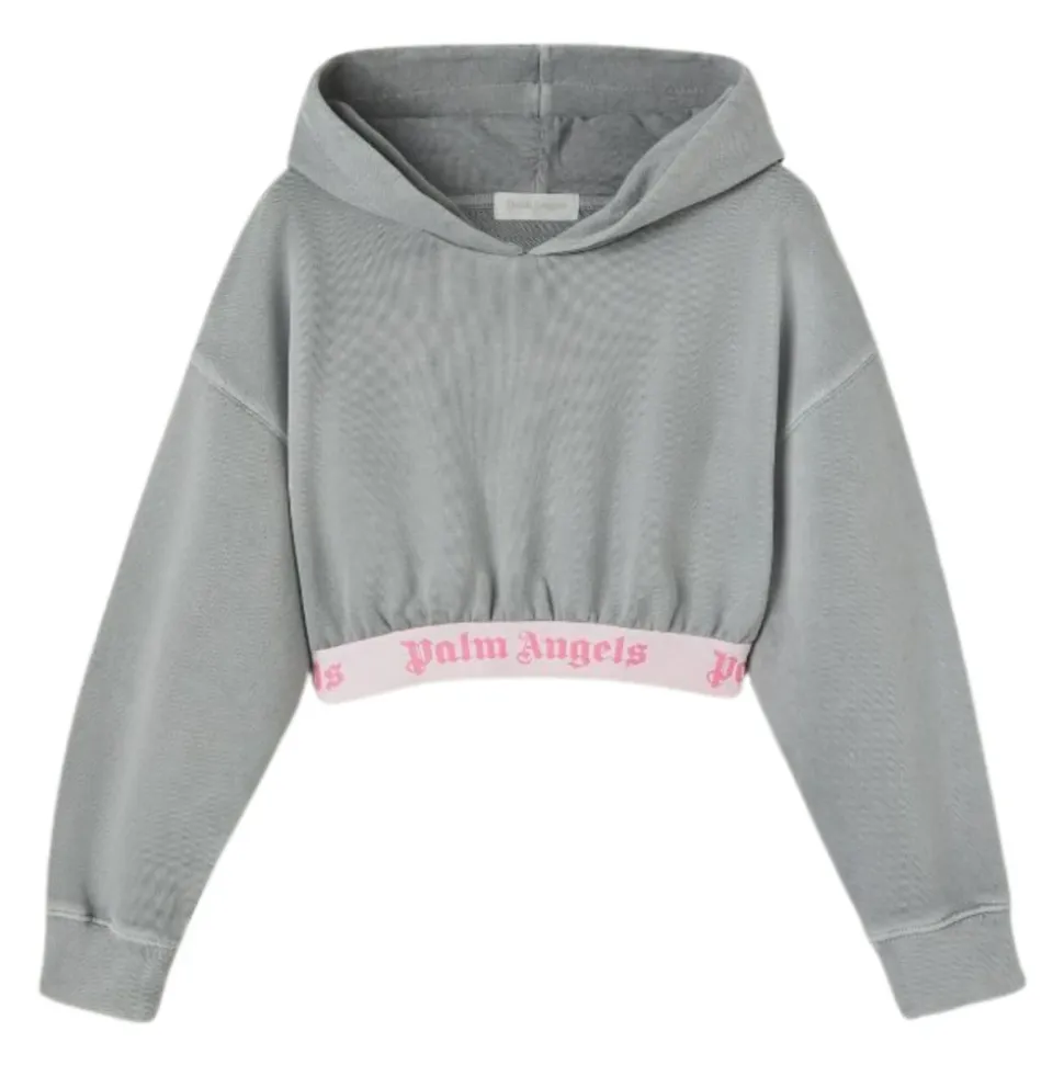 Logo Underband Cropped Hoodie
