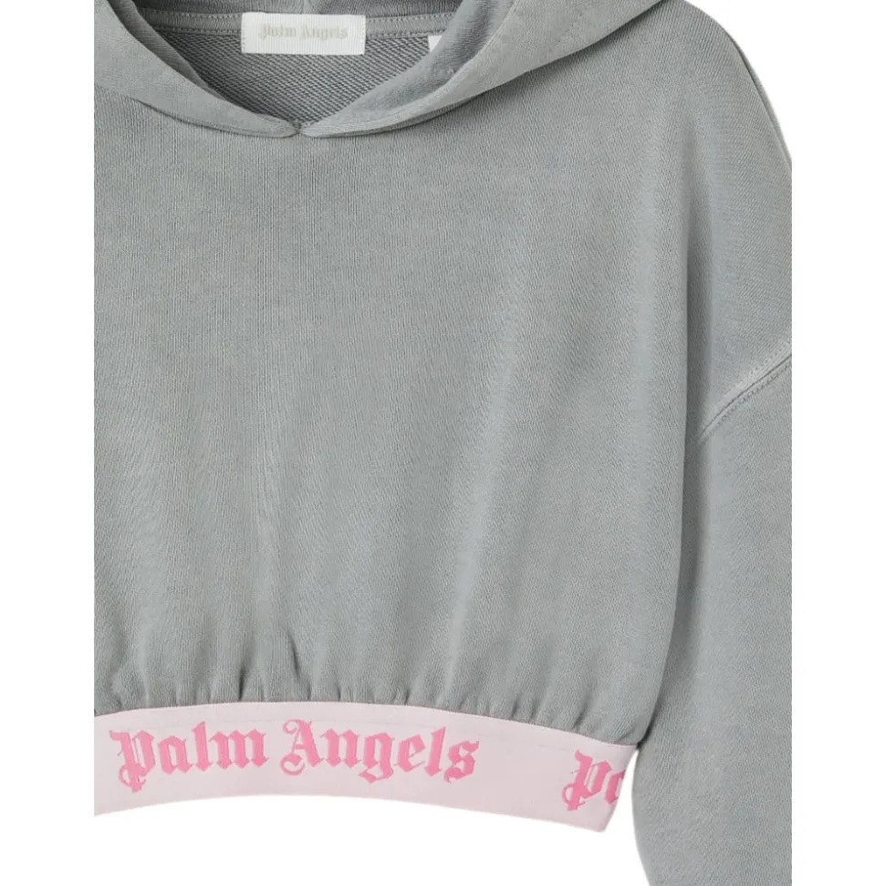 Logo Underband Cropped Hoodie