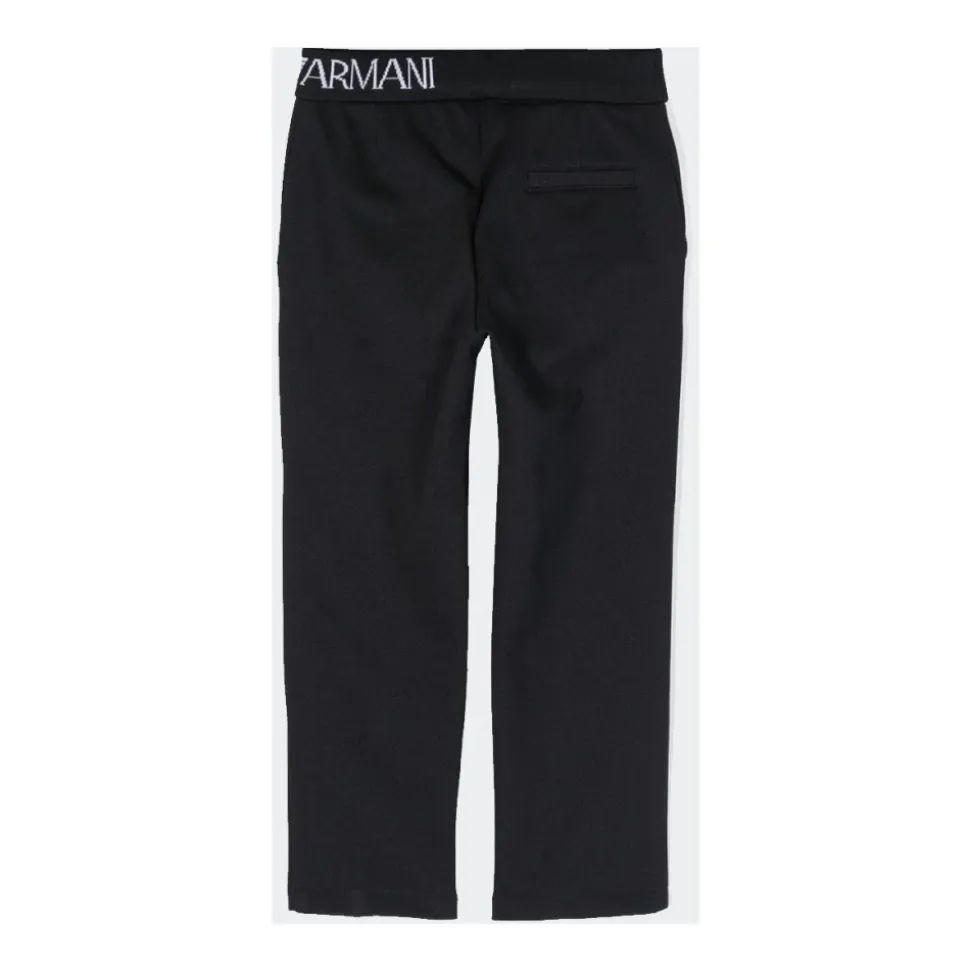Logo-waistband Straight-leg Trousers