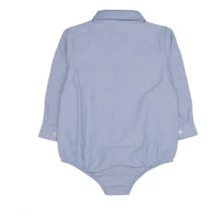 Lys Blå Bomull Bodysuit Skjorte