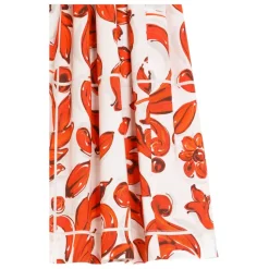 Majolica-print Poplin Kjole