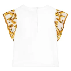 Majolica-print Poplin Topp