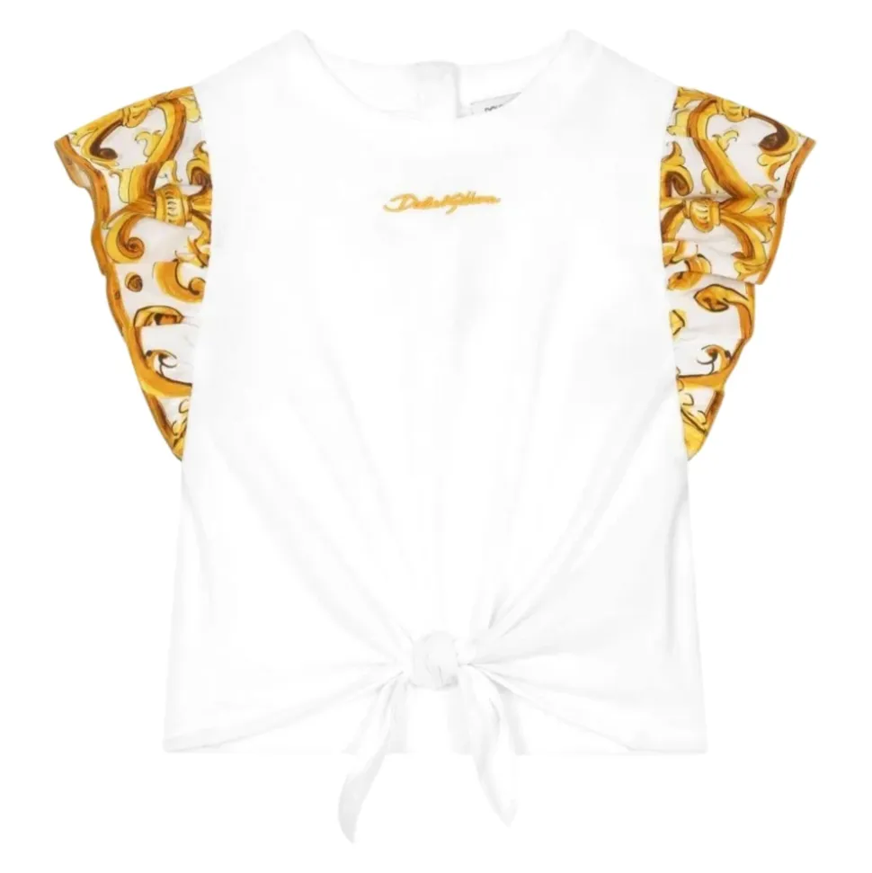 Majolica-print Poplin Topp