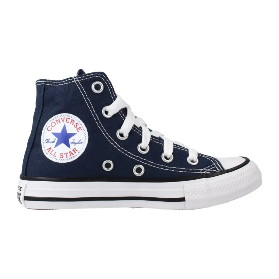 Marineblå Hi-Top Canvas Sneakers