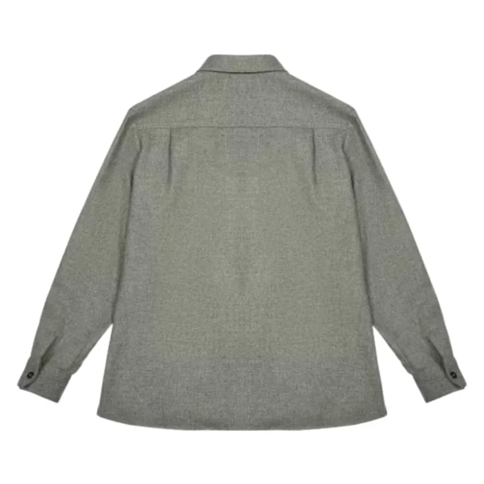 Melange Wool Mat Shirt