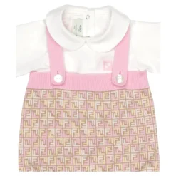 Monogram Jumpsuit og T-skjorte sett