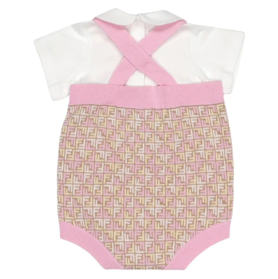 Monogram Jumpsuit og T-skjorte sett