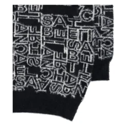 Monogram Strikkekjole med Ribbedetaljer
