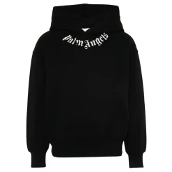 Neck Logo Brushed Regular Hoodie