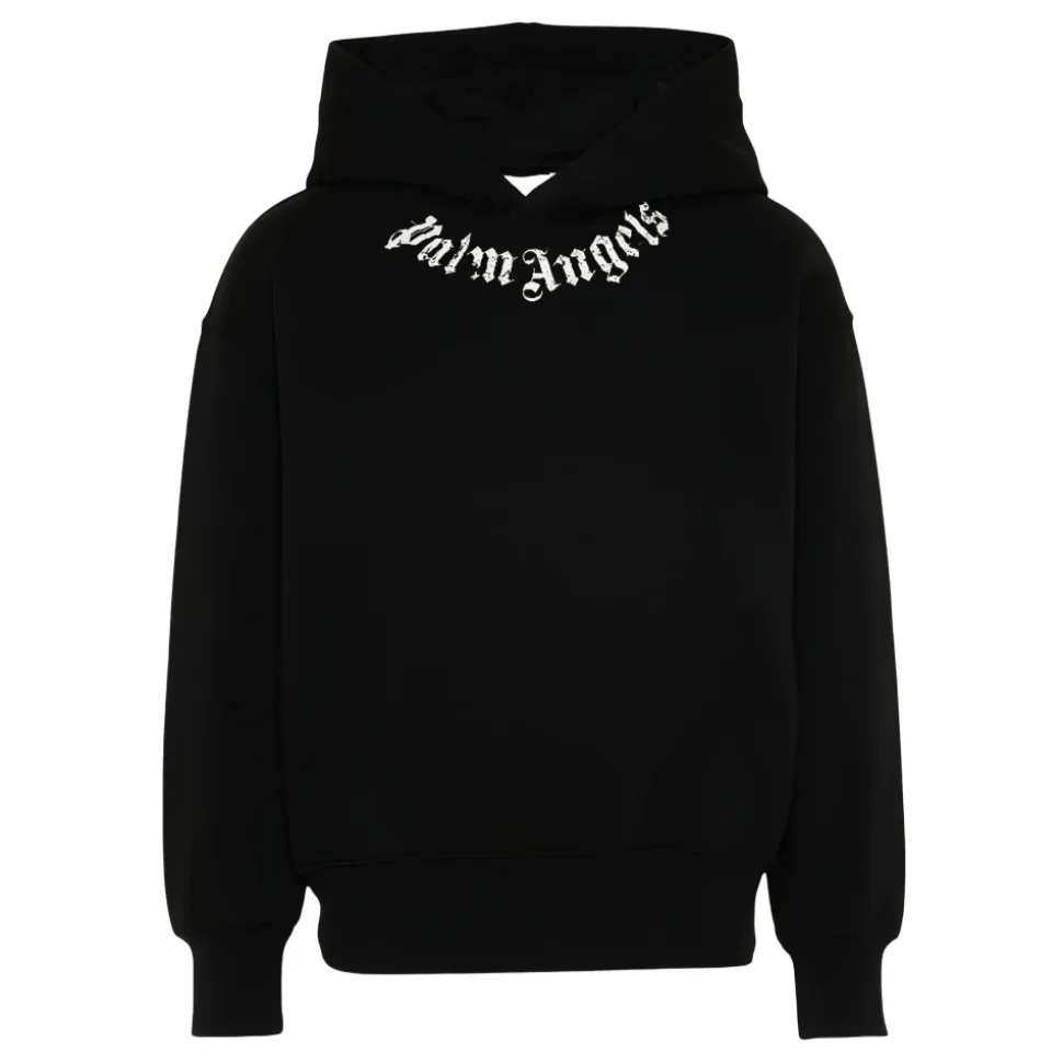 Neck Logo Brushed Regular Hoodie
