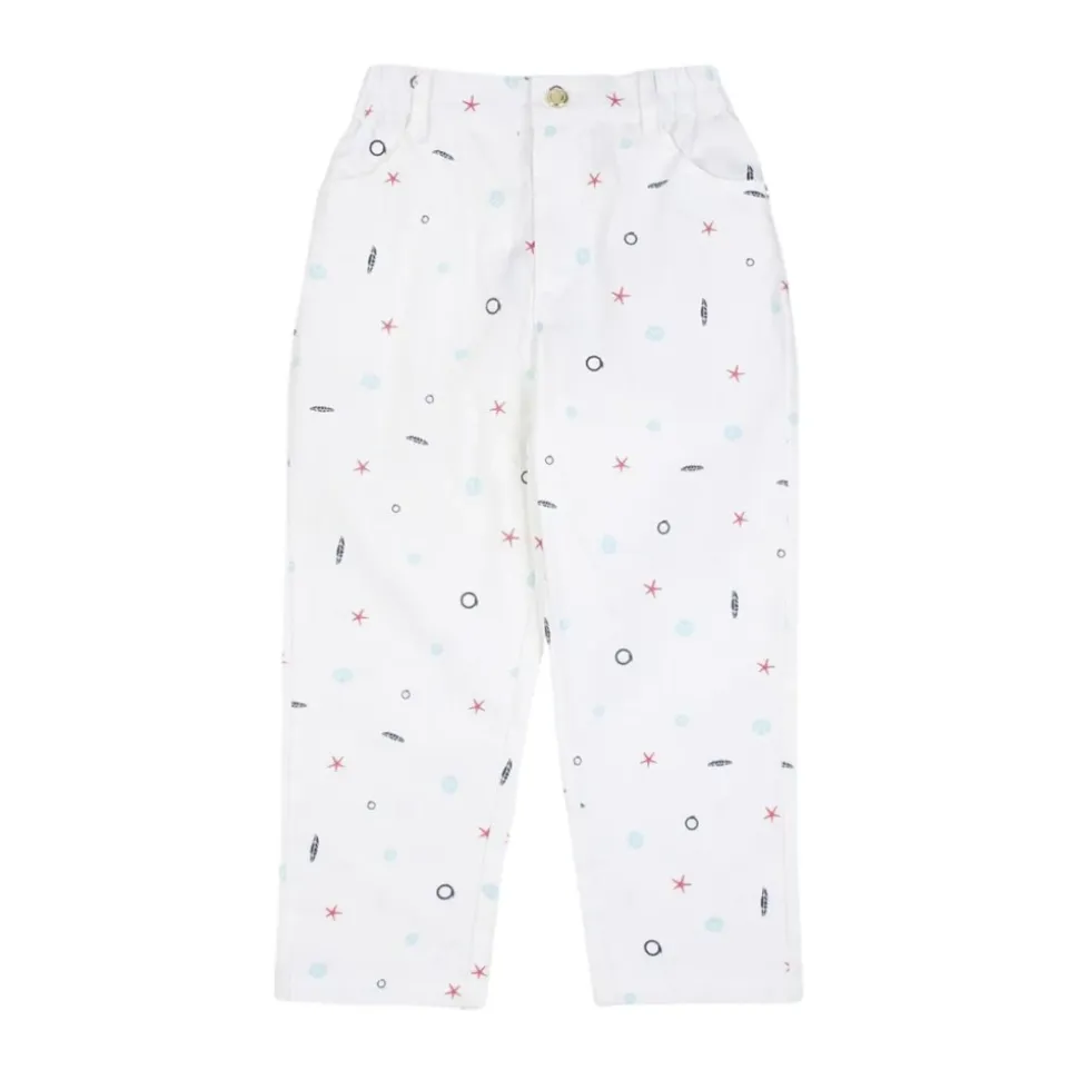Pantalone modello lingo a fantasia allover