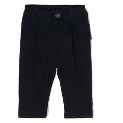 Pantalone tinta unita modello classico in velluto fantasia righe