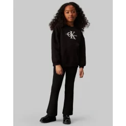 Pinstripe Flare Bukser i Svart