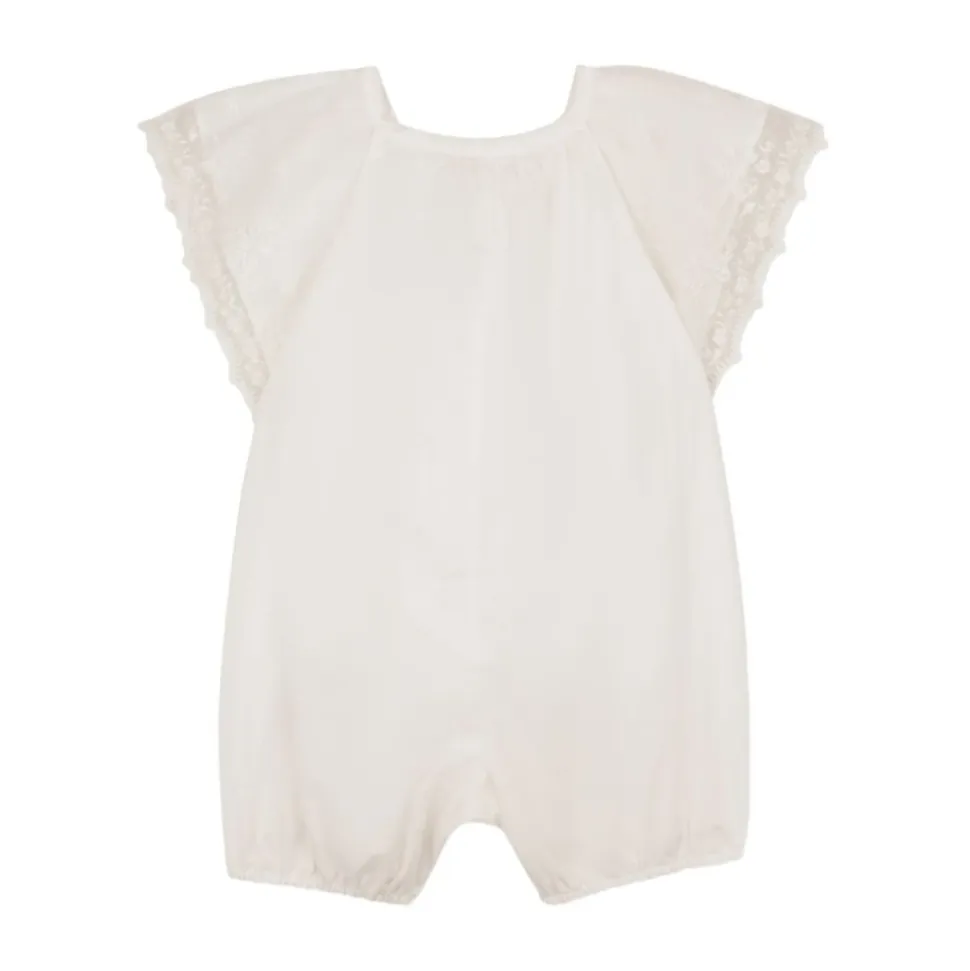 Playsuit med blondekant