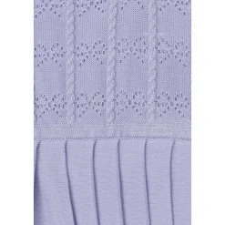 Pleated Pointelle Strikkekjole