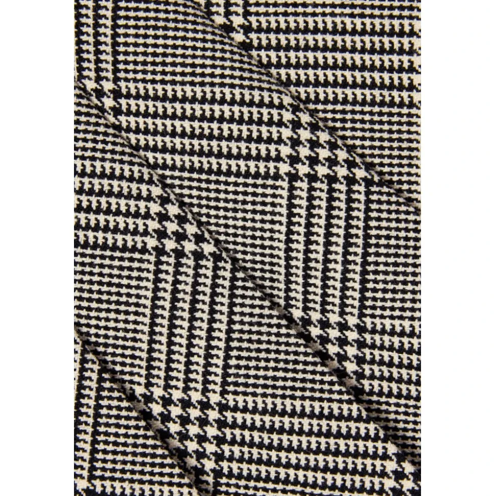 Plissert Houndstooth-skjørt